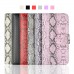 iPhone 6 6s 4.7 - Snake Skin Pattern White PU Leather Flip Stand Cover Case Wallet